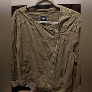 GAP Linen blend Moto jacket (XL)